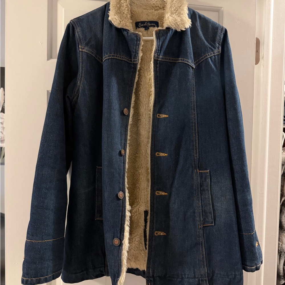 Rory Gilmore Long Denim Sherpa Jacket